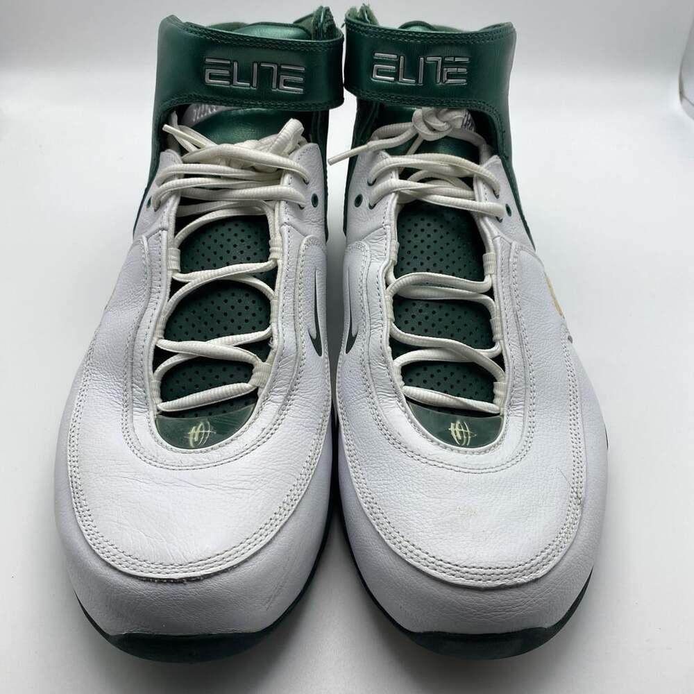 Nike Shox Elite Family Men's White Green Size 14 Basketball Shoes